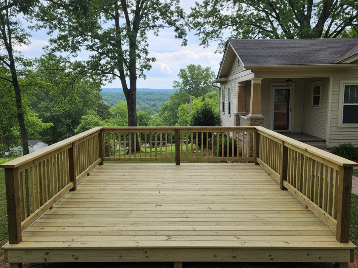 Bartlett Deck Co crew at work on a home in Bartlett, TN